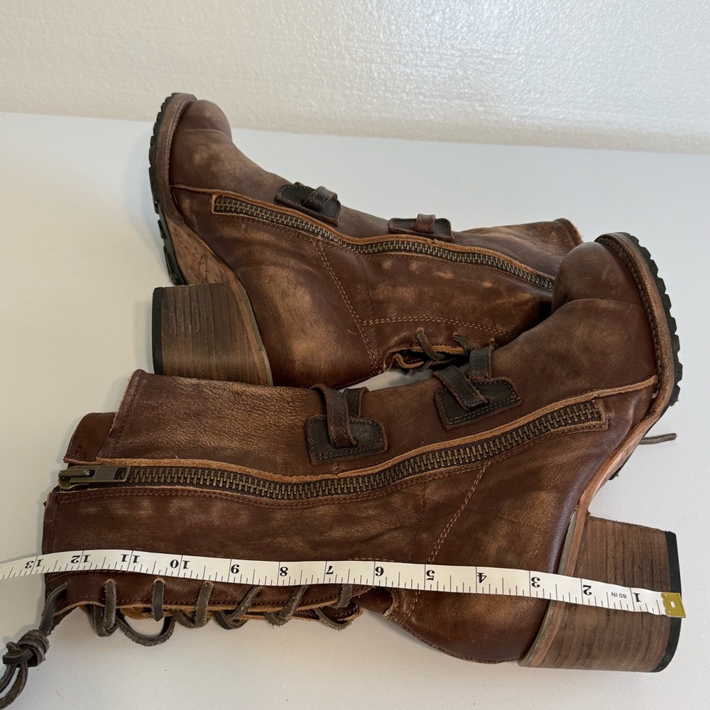 Freebird by Steven Cora Heeled Boots Women Size 10 Zip Up Leather Brown Western - Picture 15 of 16